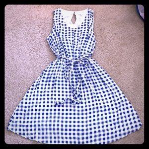 Blue & White Gingham Dress